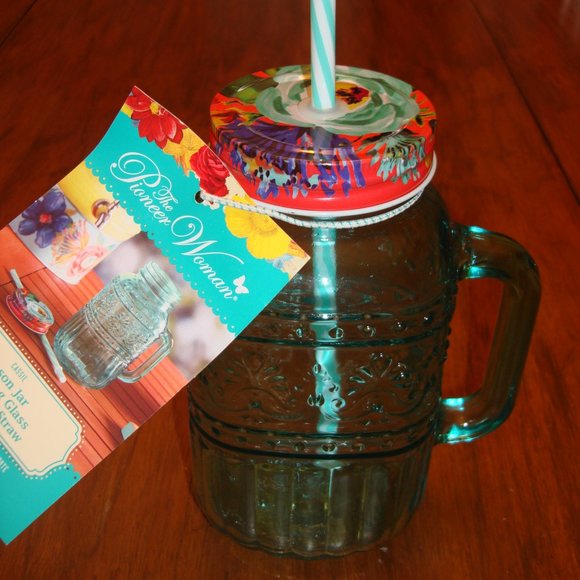 Pioneer Woman Cassie 32FluidOunce Mason Jar Tumb Dining The